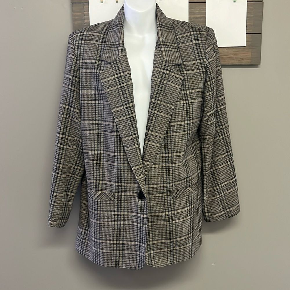 Alfred Dunner Women’s Wool Single Breasted Lined Blazer w/ Shoulder Pads-Size 12